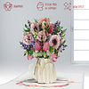 LINPOPUP pop up card flowers, bouquet pop up, greeting cards, folding card, mother's day card, farewell, birthday card, get well card, paper flowers, LIN17767, LINPopUp®, N507