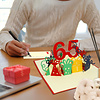 LINPOPUP LIN17346, LINPopUp®, Pop Up 3D Card, Birthday Card, Greeting Card, Voucher, 65th Birthday, LINPopUp®, N226