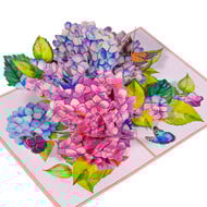LINPOPUP LINPopUp card, Pop Up card 3D flowers, hydrangeas, N278