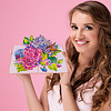 LINPOPUP Pop-up card flowers - greeting card butterfly, birthday card, Mother's Day card, 3D flower card for wife, mother, girlfriend, get well soon, money gift, garden voucher, hydrangeas, LINPOPUP® , N278