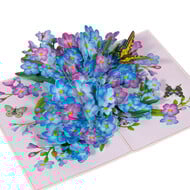 LINPOPUP LINPopUp card, Pop Up 3D greeting card flowers, with butterfly, N179