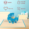 LINPOPUP Pop Up 3D Card, Birth Card, Congratulations Card for the Birth, Pram, LINPopUp®, N89