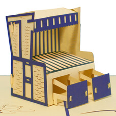 LINPOPUP Pop Up Card, 3D Card, Beach Chair, N106