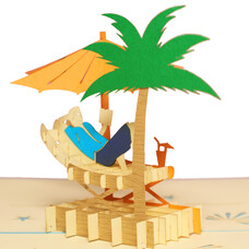 LINPOPUP Pop Up Card, 3D Card, Travel, Holiday, Beach, N251