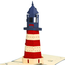 LINPOPUP Pop Up Card, 3D Card, Lighthouse, N119