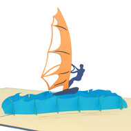 LINPOPUP Pop Up Card, 3D Card, Surfer, N108