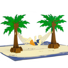 LINPOPUP Pop Up Card, 3D Card, Holiday, Hammock, N341