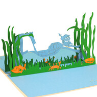 LINPOPUP Pop Up Card, 3D Card, Diving, N107