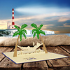 LINPOPUP Pop Up 3D Card, Greeting Card, Travel Voucher, Holiday Island, LINPopUp®, N121