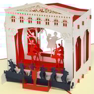 LINPOPUP Pop Up Card, 3D Card, Theatre, N262