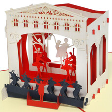 LINPOPUP Pop Up Card, 3D Card, Theatre, N262