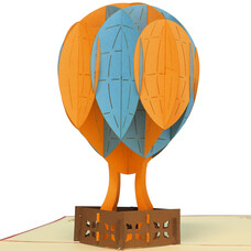 LINPOPUP Pop Up Card, 3D Card, Hot Air Balloon, N150