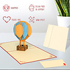 LINPOPUP Pop Up 3D Karte, Geburtstagskarten,Glückwunsch karte, Reisegutschein, Heißluftballon, LIN17134, LINPopUp®, N150