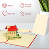 LINPOPUP Pop Up 3D Card, Moving In Card, Congratulations, Moving In, New House, Gift Certificate, 3D, House, LINPopUp®, N54