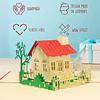 LINPOPUP Pop Up 3D Card, Moving In Card, Congratulations, Moving In, New House, Gift Certificate, 3D, House, LINPopUp®, N54