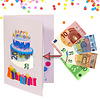 LINPOPUP LINPOPUP® Pop-Up Karte Geburtstag Geldgeschenk, 3D Pop Up Karte mit Geldfach als Geldgeschenke - Verpackung, Geburtstagskarte mit Umschlag, originelles Geburtstagsgeschenk, G4