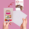 LINPOPUP LINPOPUP® Pop-Up Karte Geburtstag Geldgeschenk, 3D Pop Up Karte mit Geldfach als Geldgeschenke - Verpackung, Geburtstagskarte mit Umschlag, originelles Geburtstagsgeschenk, G2 (Pink)