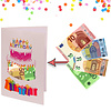LINPOPUP LINPOPUP® Pop-Up Karte Geburtstag Geldgeschenk, 3D Pop Up Karte mit Geldfach als Geldgeschenke - Verpackung, Geburtstagskarte mit Umschlag, originelles Geburtstagsgeschenk, G2 (Pink)