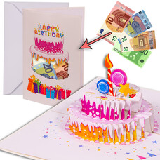 LINPOPUP Pop Up Karte  Geldgeschenk Geburtstagskarte, N73