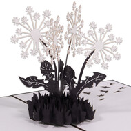 LINPOPUP Pop Up Card, 3D Card, Condolence, Sympathy Card, Dandelions, N387