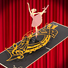 LINPOPUP LINPOPUP®, LIN17785, Pop Up Card Ballerina, Holiday on Ice, 3d Card Folding Cards Birthday Card Dance, Pop Up Card Gift Certificate, Figure Skating, Ballet, N120