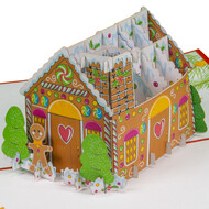LINPOPUP LINPopUp Card, Pop-Up Card Christmas, Gingerbread House, N460
