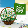 LINPOPUP Pop Up Card Flowers, Bouquet Pop-Up, Greeting Cards, Folded Card, Mother's Day Card, Farewell, Birthday Card, Get Well, Daisy Basket, LIN17763, LINPopUp®, N504