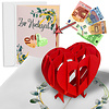 LINPOPUP Hochzeit Pop - Up 3D Karte, Geldgeschenk Hochzeit Verpackung, Personalisiert, Hochzeitsgeschenke Geld für Brautpaar, mit Umschlag, Hochzeitskarte Geldgeschenk, N94