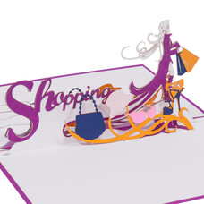 Pop Up Card, 3D Card, Shopping, N238
