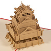 LINPOPUP Pop Up 3D Card, Congratulations Card, Travel Voucher Japan Manga, Kumamoto Castle, LIN17451, LINPopUp®, N165