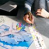 LINPOPUP LINPOPUP® 3D Pop Up Karte Flugzeug mit Luftballons – Handgemachte Grußkarte zum Geburtstag, Reise & Abschied, Glückwunschkarte mit Umschlag, N163