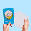 LINPOPUP LINPOPUP® 3D Pop Up Card Jungle Animals Party – Funny Birthday Card for Children, Handmade Greeting Card with Animals & Balloons, Envelope Included – Happy Birthday Card, Zoo Gift Certificate, N227