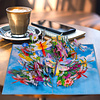 LINPOPUP LINPOPUP® Pop Up Karte – 3D Grußkarte mit Blumenstrauß, Handgemacht, Inklusive Umschlag – Geschenkidee zum Geburtstag, Muttertag, Danken, Gute Besserung, Libellen, N135