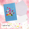 LINPOPUP LINPOPUP® Pop Up Karte – 3D Grußkarte mit Blumenstrauß, Handgemacht, Inklusive Umschlag – Geschenkidee zum Geburtstag, Muttertag, Danken, Gute Besserung, Libellen, N135