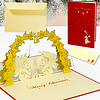 LINPOPUP Pop Up 3D Karte, Weihnachtskarte, Glückwunschkarte, Engel Mistelzweig, LIN17736, LINPopUp®, N410