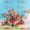 LINPOPUP  LINPOPUP® Pop Up Karte Kollibri – 3D Grußkarte handgemacht, inklusive Umschlag – Glückwunschkarte für Geburtstag, Hochzeit, Muttertag, Jubiläum oder Danke, Vögel Kolibris, N72