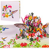 LINPOPUP  LINPOPUP® Pop Up Karte Kollibri – 3D Grußkarte handgemacht, inklusive Umschlag – Glückwunschkarte für Geburtstag, Hochzeit, Muttertag, Jubiläum oder Danke, Vögel Kolibris, N72