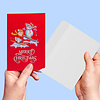 LINPopUp® Christmas Card 3D – Handmade pop-up card with Christmas motif – Greeting card with envelope – Gift idea for Christmas, snowman & skis, N464