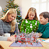 LINPopUp® Weihnachtskarte 3D – Handgemachte Pop-Up Karte mit Weihnachtsmotiv – Grußkarte mit Umschlag – Geschenkidee zu Weihnachten, Weihnachtsmann Nikolaus Rentier Hund Katze im Park, N461