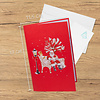 LINPopUp® Weihnachtskarte 3D – Handgemachte Pop-Up Karte mit Weihnachtsmotiv – Grußkarte mit Umschlag – Geschenkidee zu Weihnachten, Weihnachtsmann Nikolaus Rentier Hund Katze im Park, N461