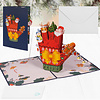 LINPOPUP® Weihnachtskarte 3D – Handgemachte Pop-Up Karte mit Weihnachtsmotiv – Grußkarte mit Umschlag – Geschenkidee zu Weihnachten, Weihnachtshandschuhe, N465