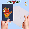 LINPOPUP® Weihnachtskarte 3D – Handgemachte Pop-Up Karte mit Weihnachtsmotiv – Grußkarte mit Umschlag – Geschenkidee zu Weihnachten, Weihnachtshandschuhe, N465