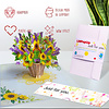 LINPOPUP Pop Up 3D Card, Birthday Card, Happy Mother's Day Card, Sunflowers, LIN17576, LINPopUp®, N335