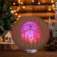 Exklusive 3D Pop-Up Weihnachtskrippe – Rundes Papiermodell mit detaillierter Krippenszene, Perfekt als Weihnachtsgeschenk