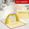 LINPOPUP Pop Up 3D Karte, Weihnachtskarte, Glückwunschkarte, Engel Mistelzweig, LIN17736, LINPopUp®, N410