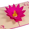 LINPOPUP Pop Up Card Wellness, Birthday Card, Greeting Cards Flowers, Mother's Day Card, Water Lilies, LIN17145, LINPopUp®, N39