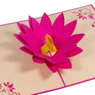 LINPOPUP Pop Up Karte, 3D Karte, Blumen, Seerose, N39