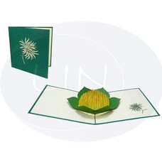 LINPOPUP Pop Up Card, 3D Card, Yellow Flower, N53