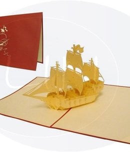 Pop Up 3D Karte, Geburtstagskarte, Glückwunsch karte, Gutschein, Segelschiff,  N113