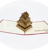 LINPOPUP Pop Up 3D Karte, Glückwunsch Karte, Reisegutschein Japan Manga, Burg Kumamoto, LIN17451, LINPopUp®, N165